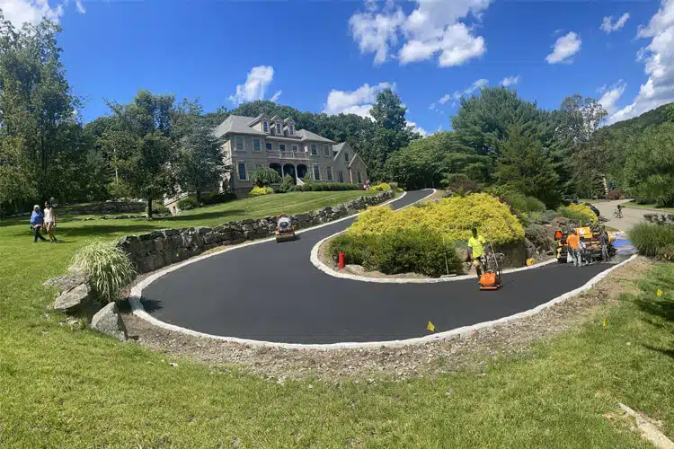 Parking lot construction process